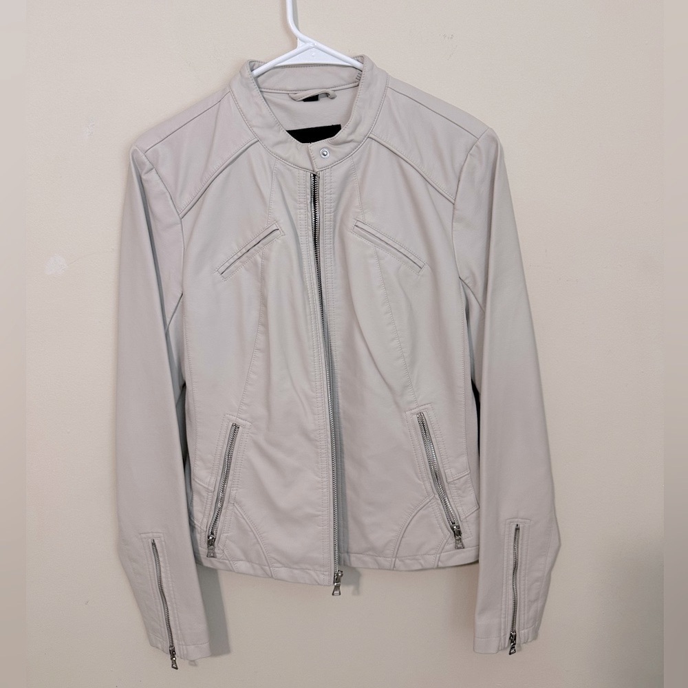 Guess Band Collar Faux Leather Jacket - image 2